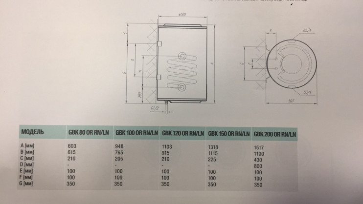 Водонагрівач GBK200RN/V9 Gorenje Gorenje