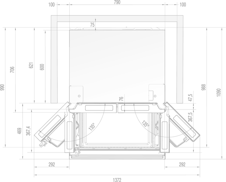 Двокамерний холодильник NRM8181UX Gorenje Gorenje