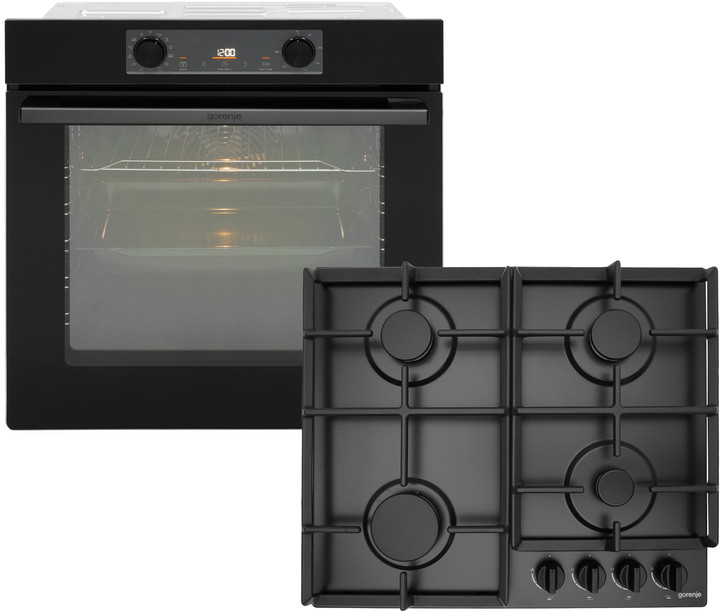 Духова шафа електрична BO6737E02BG + Варильна поверхня газова G641EB Gorenje Gorenje